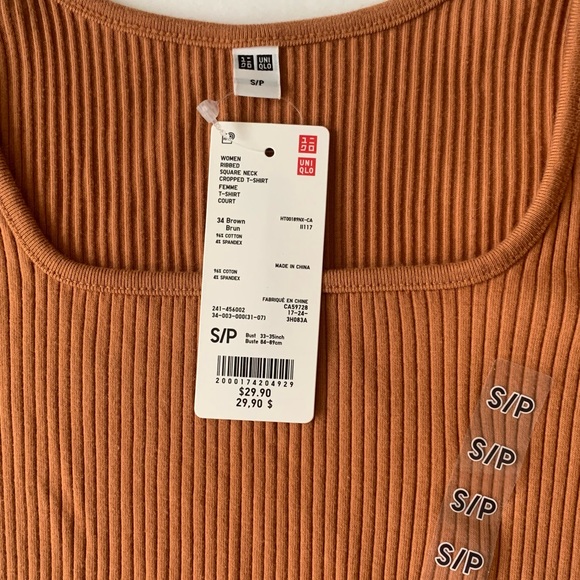 Uniqlo Ribbed Cropped Long Sleeve - Size S - Picture 3 of 4